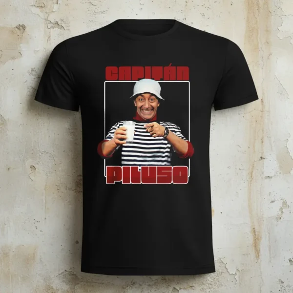 r00009 capitan piluso black camiseta negra