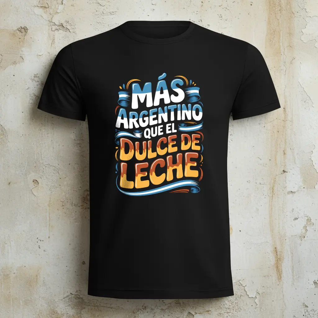 r00013 mas argentino que el dulce de leche camiseta negra