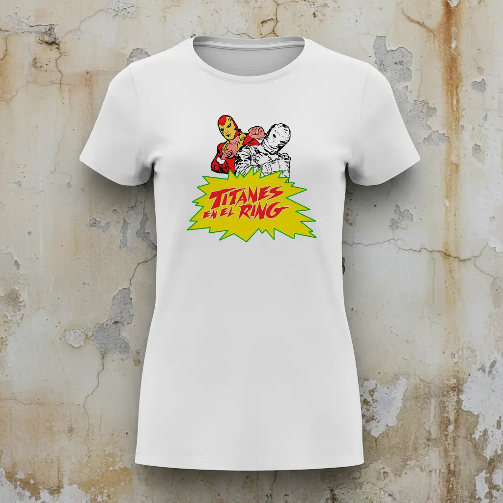 r00036 titanes en el ring camiseta blanca
