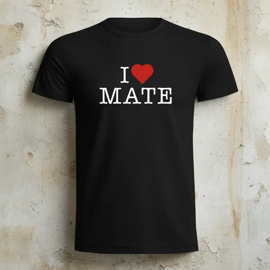 r00047 yo amo mate 01 a camiseta negra