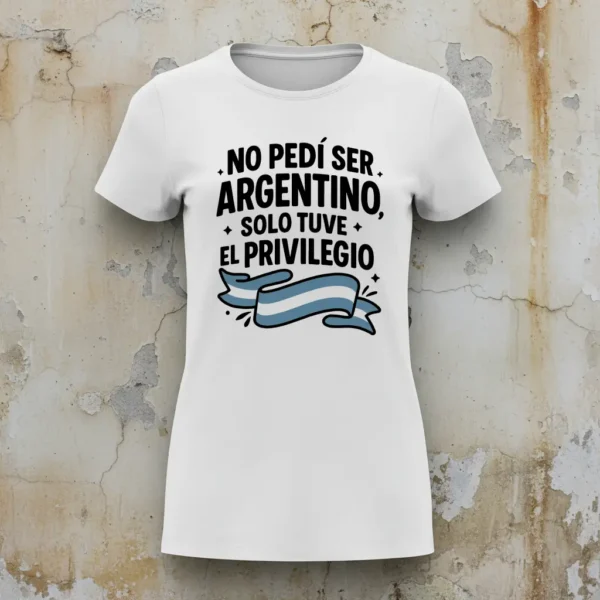 r00050 no pedi ser argentino a camiseta blanca