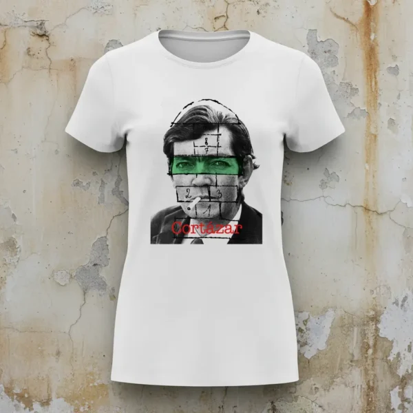 r00103 julio cortazar camiseta blanca